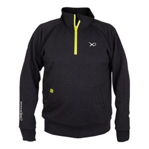 BLUZA MATRIX MINIMAL BLACK MARL 1/4 ZIP SWEATER
