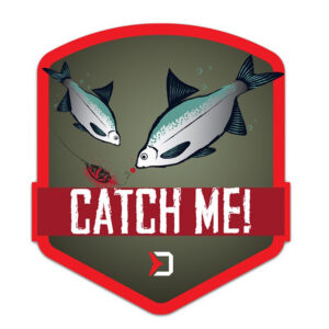 STICKER DELPHIN CATCH ME - FEEDER 9X8CM