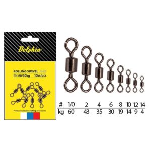 VARTEJ DELPHIN ROLLING SWIVEL A-01 10BUC